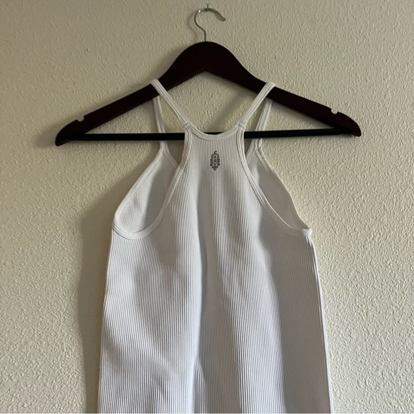 NWOT 🌺Free People Happiness Runs Ribbed Onsie /Jumpsuit in White Size M/L - Picture 11 of 13